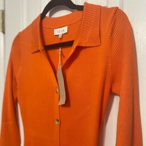 NWT VICI buttoned sweater dress Orange M